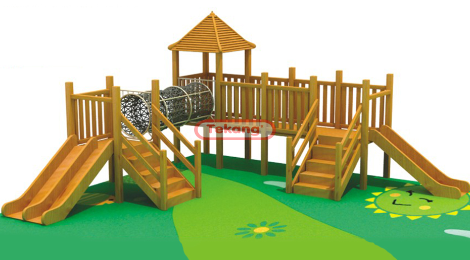 木制幼儿园滑梯